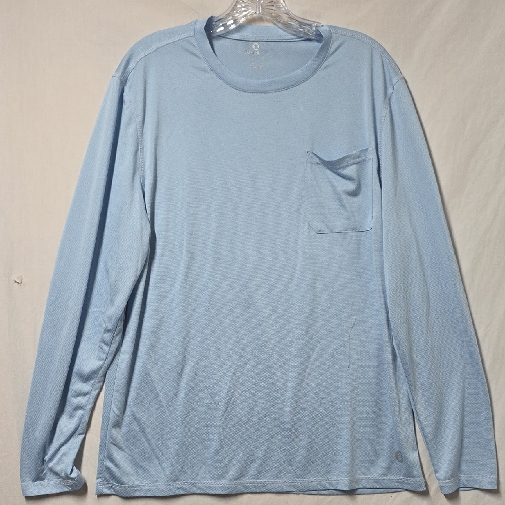 Sun River Light Blue Long Sleeve Men's Shirt Large